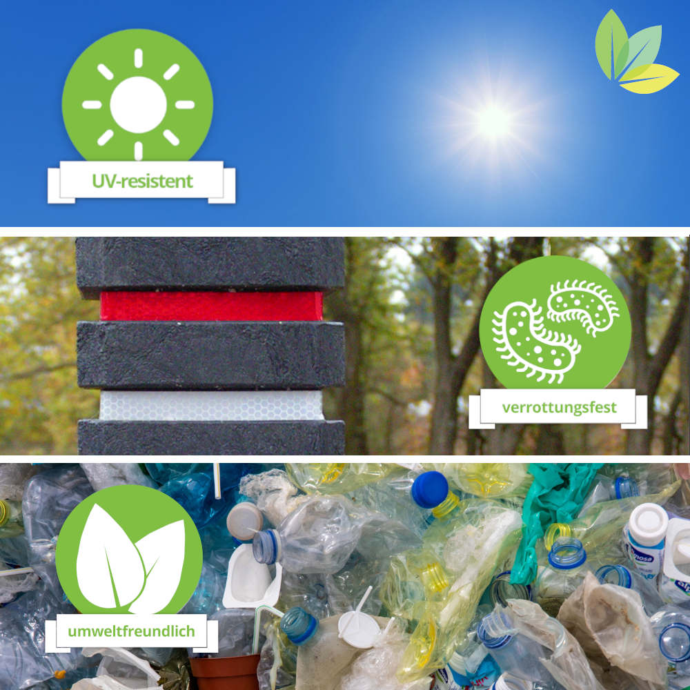 Vorteile: UV-resistent, verrottungsfest, umweltfreundlich