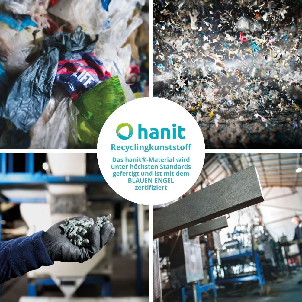 hanit-Material ist mit dem Blauen Engel zertifiziert