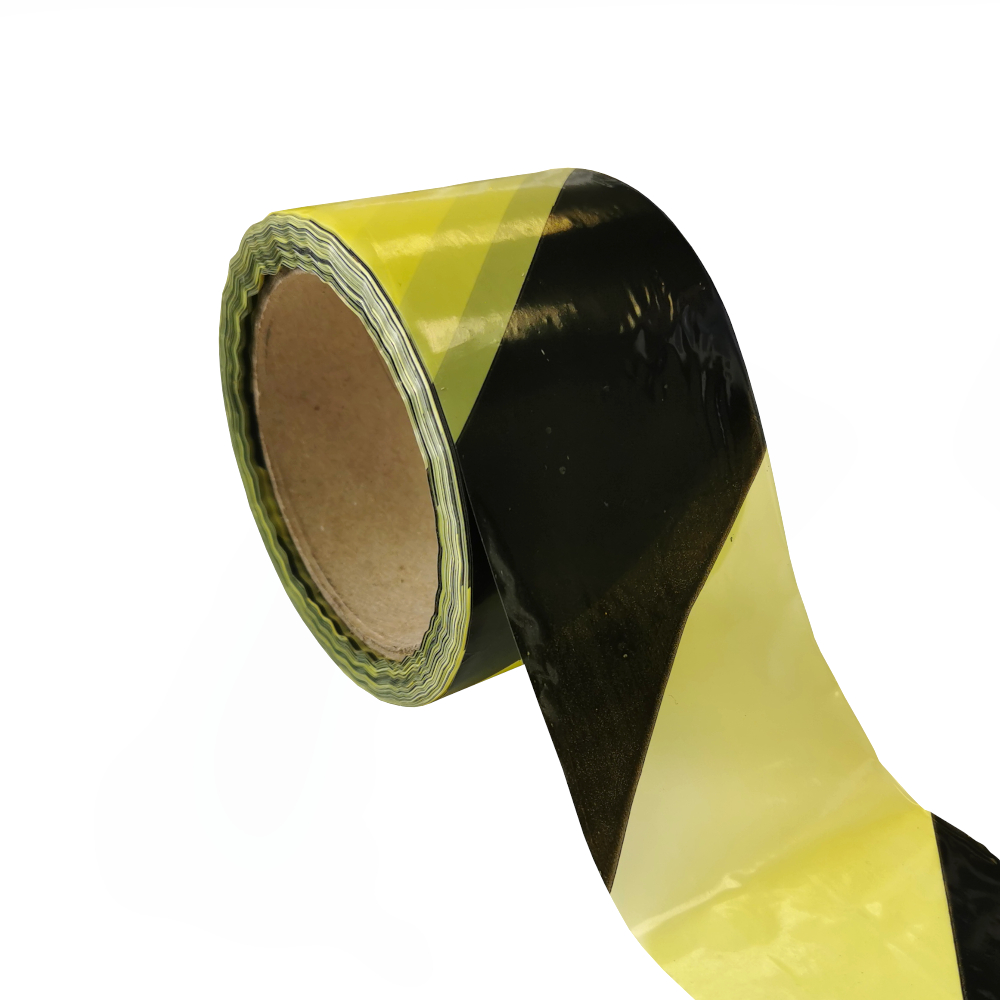 schwarz / gelbes Absperrband auf Rolle