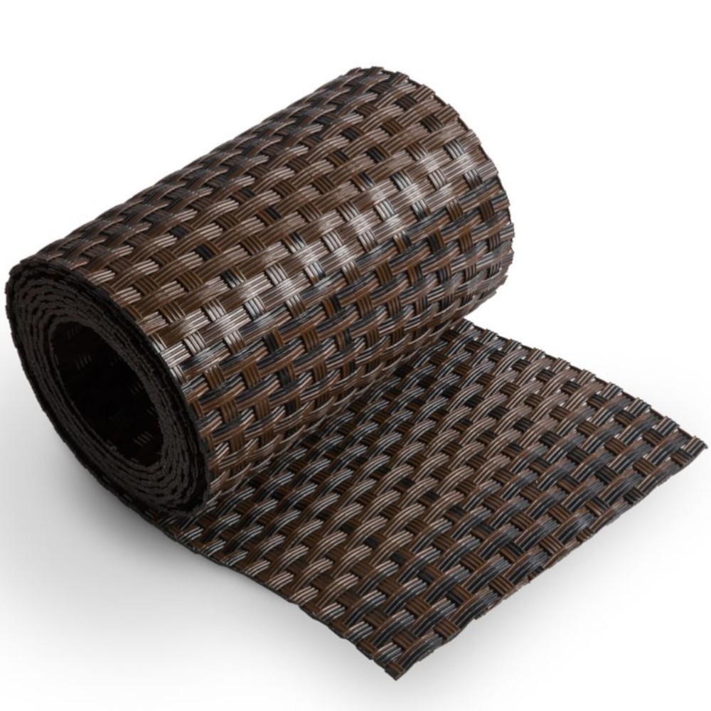 Rattan Sichtschutz-Streifen 255cm x 19cm, inklusive Clips, braun - VORBESTELLUNG