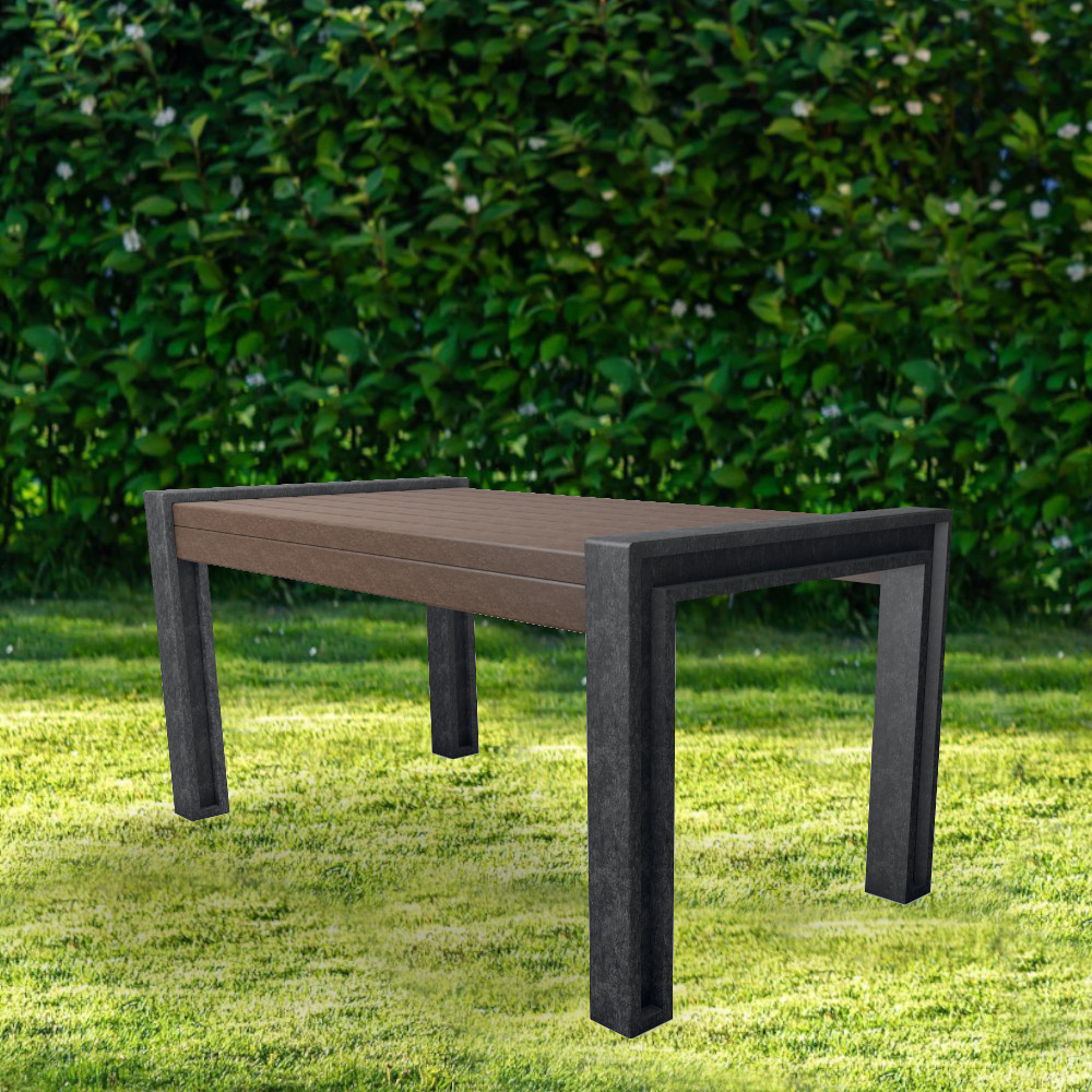 hanit® Gartentisch HYDE PARK, wetterfest; 195cm; schwarz-braun