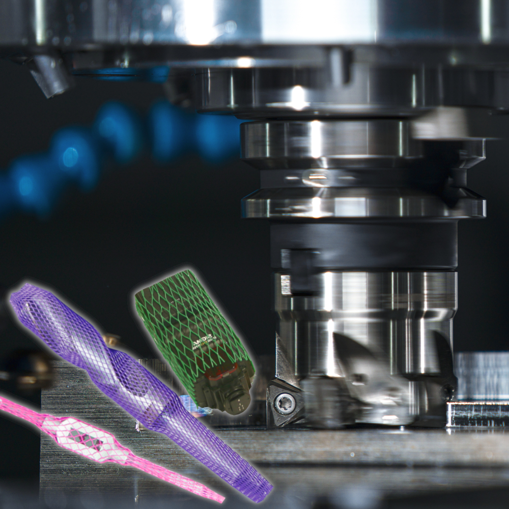 Beispiele für Schutz von Werkzeugen mit Netschutzschläuchen in verschiedener Farbe und Grösse