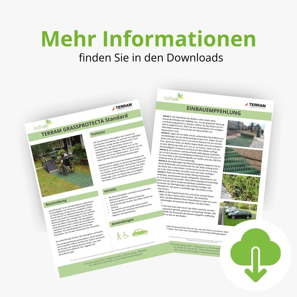 Download-Hinweis für die Rasengitter