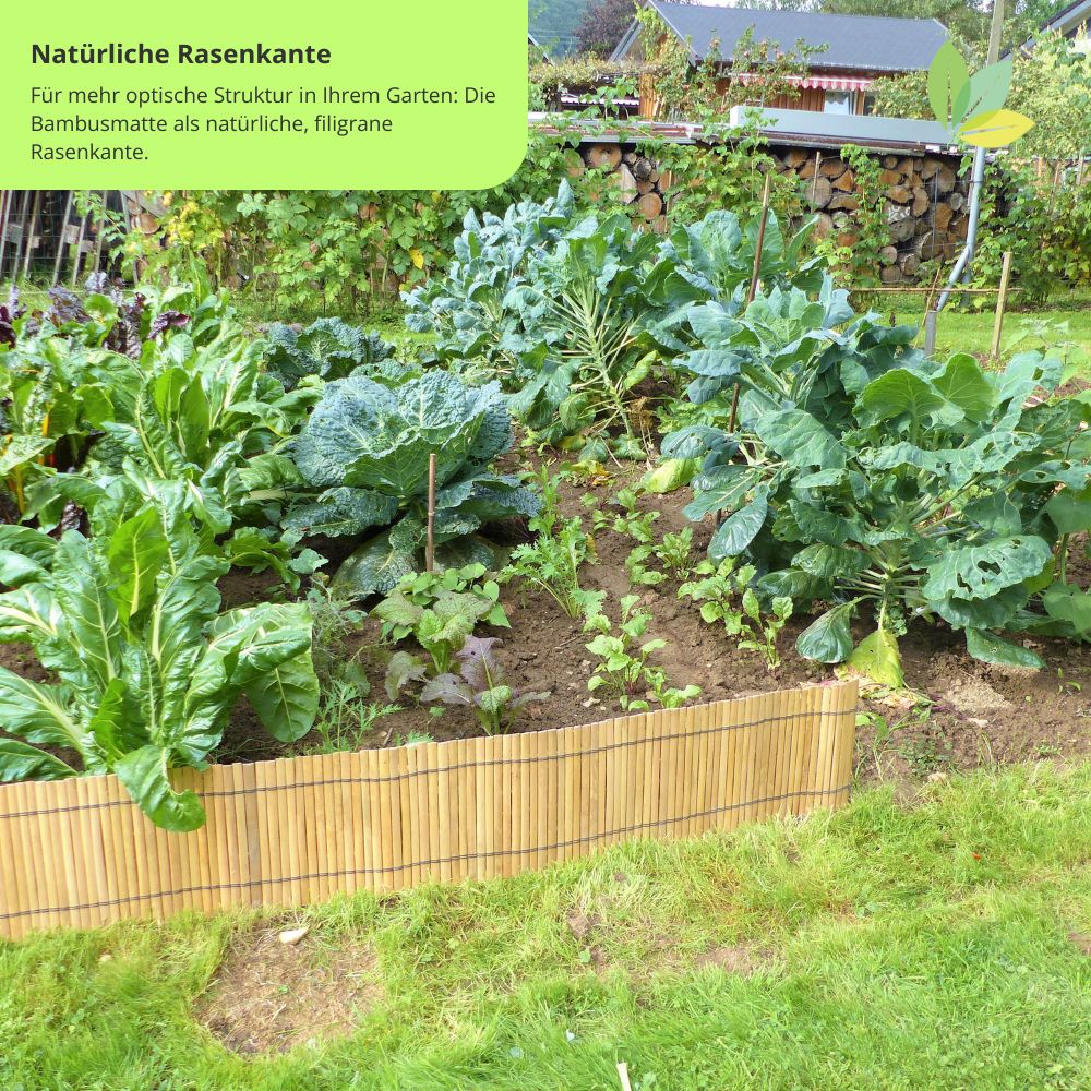Bambusmatte für Rollweg dunkel, 50cm x 200cm x 0,5cm