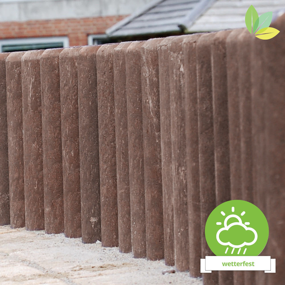 Hohlkehlpalisaden in braun