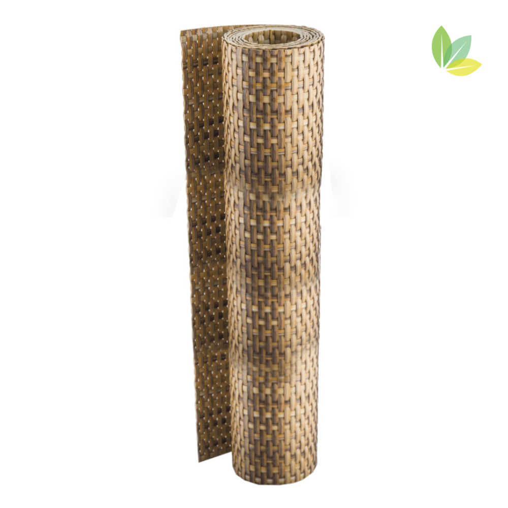 Sichtschutzrollen Polyrattan 300 x 90cm,beige-braun