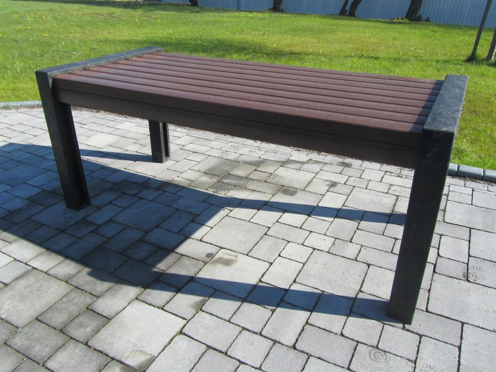 hanit® Gartentisch HYDE PARK, wetterfest; 195cm; schwarz-braun