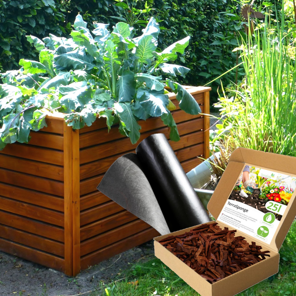 Hochbeetset: Vliesfolie und Wasserspeichervlies