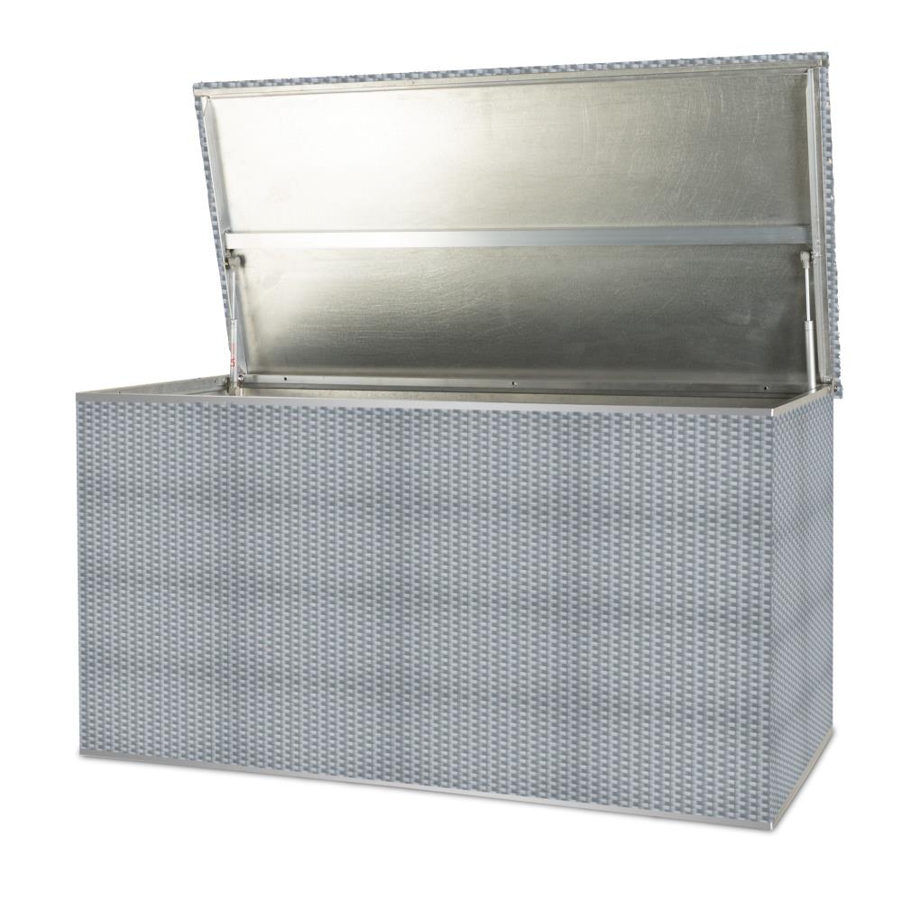 hellgraue Rattan Kissenbox