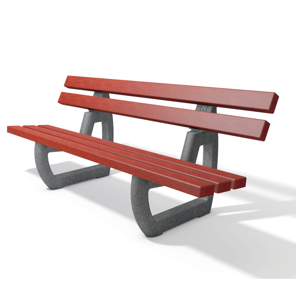 hanit® Gartenbank TIVOLI, markante Parkbank aus Recycling Kunststoff