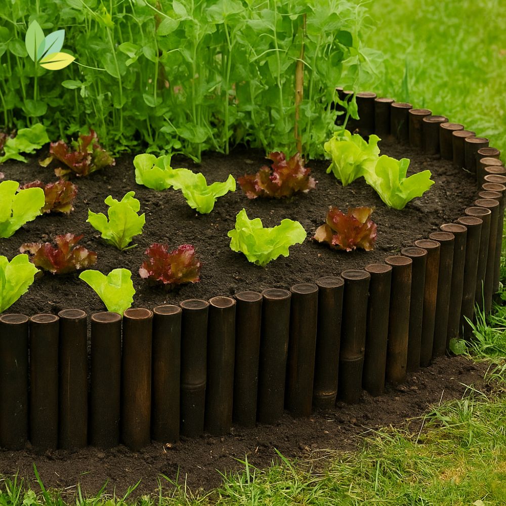 Dunkle Beetumrandung für Gemüsebeete