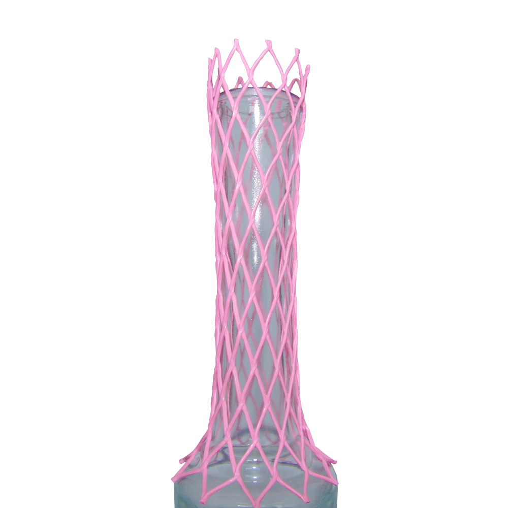 Netzschutzschlauch pink auf Vase