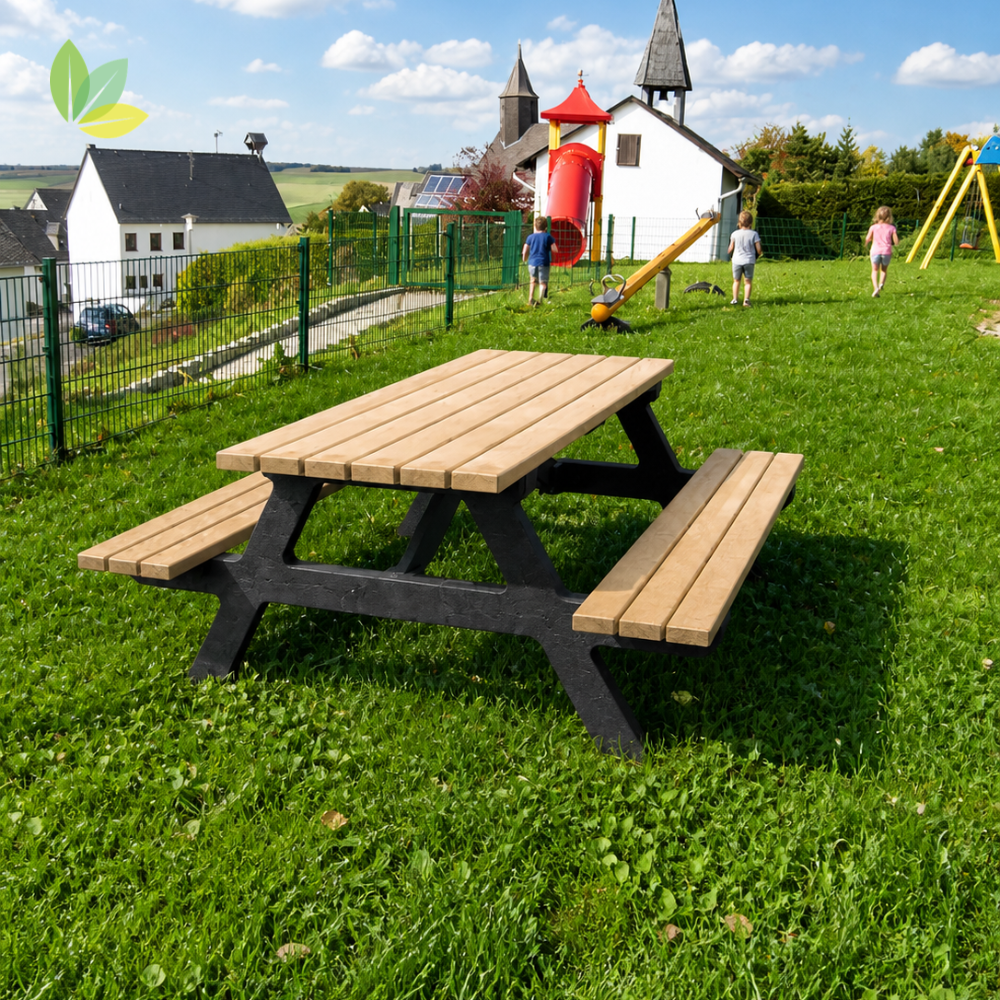 Sitzgruppe Serengeti in beige auf einem Spielplatz