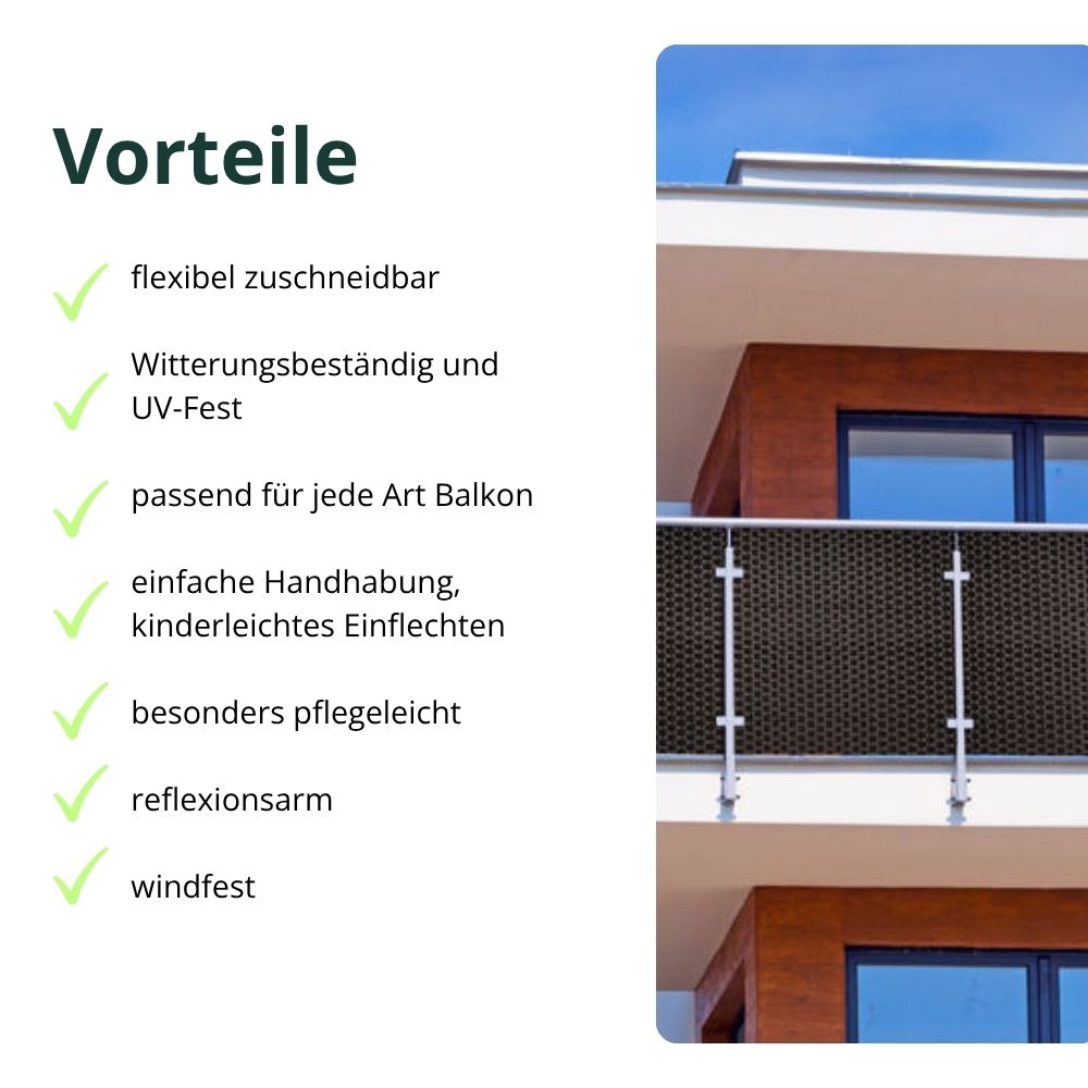 Vorteile von der Verkleidung aus Rattan: flexibel, wetterfest, pflegeleicht