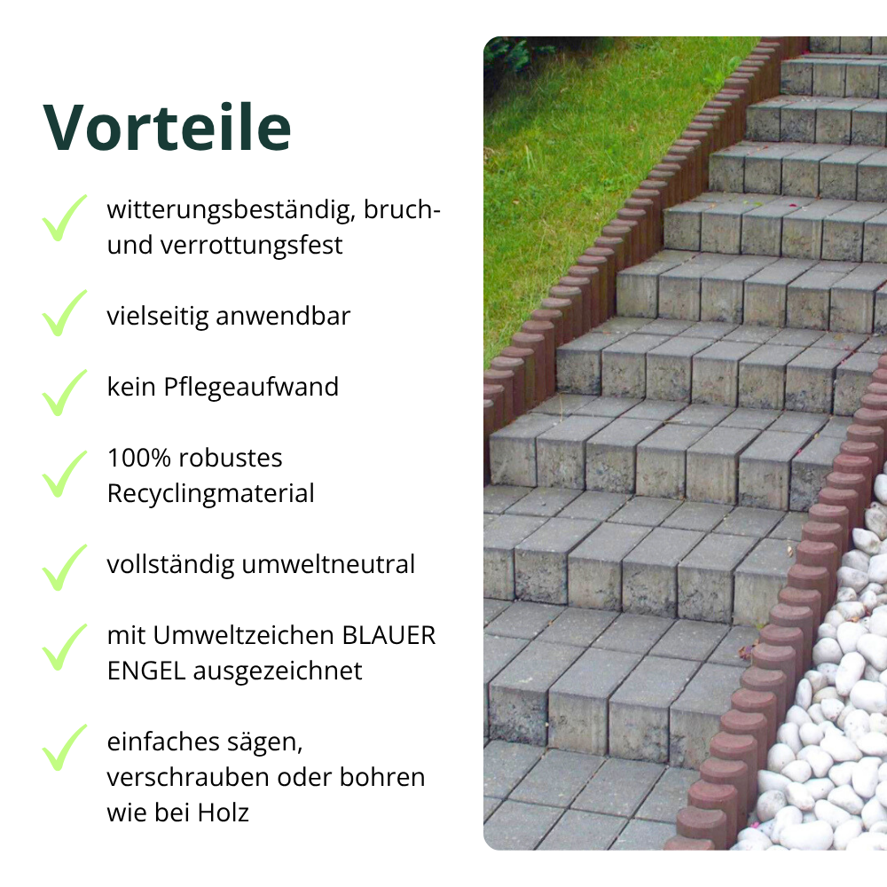hanit®  Hohlkehlpalisade Ø 6,8cm, 30cm, braun