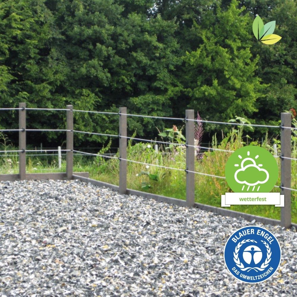 Vierkantpfosten braun Zaunpfosten mit Spitze Zaun