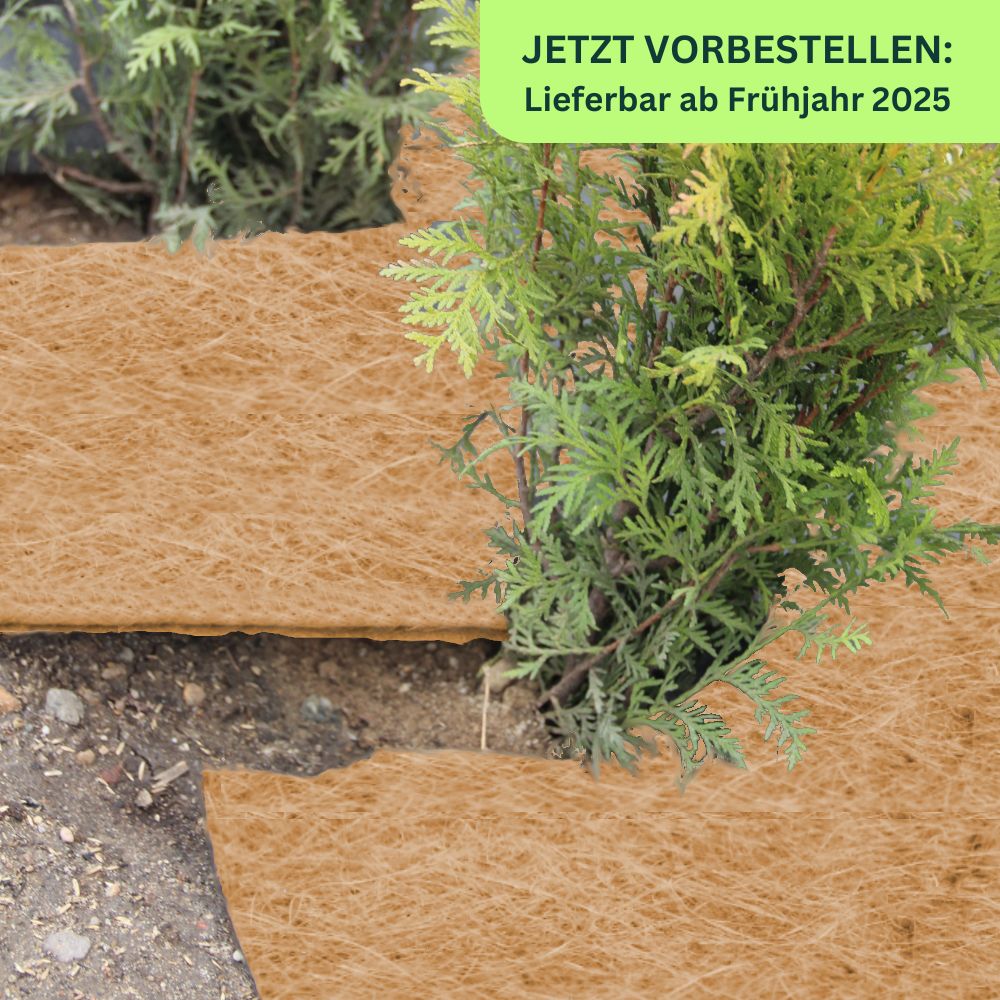 Unkrautvlies, Mulchvlies aus Jute, 1,5m x 5m