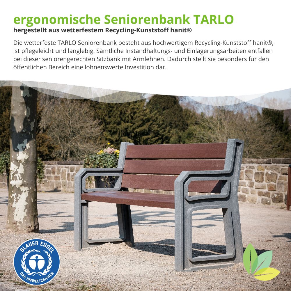 hanit® Seniorenbank TARLO, 160 x 57 x 95cm, braun
