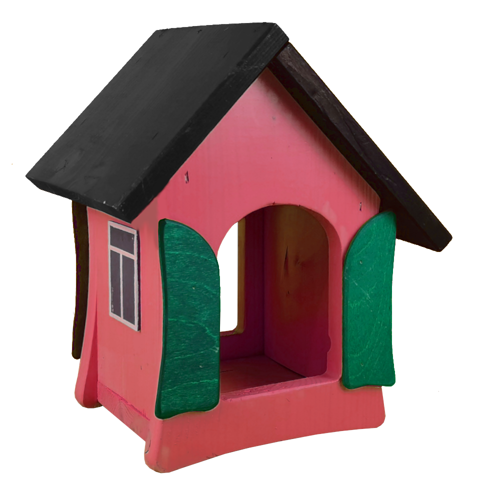 rotes Vogelhäuschen