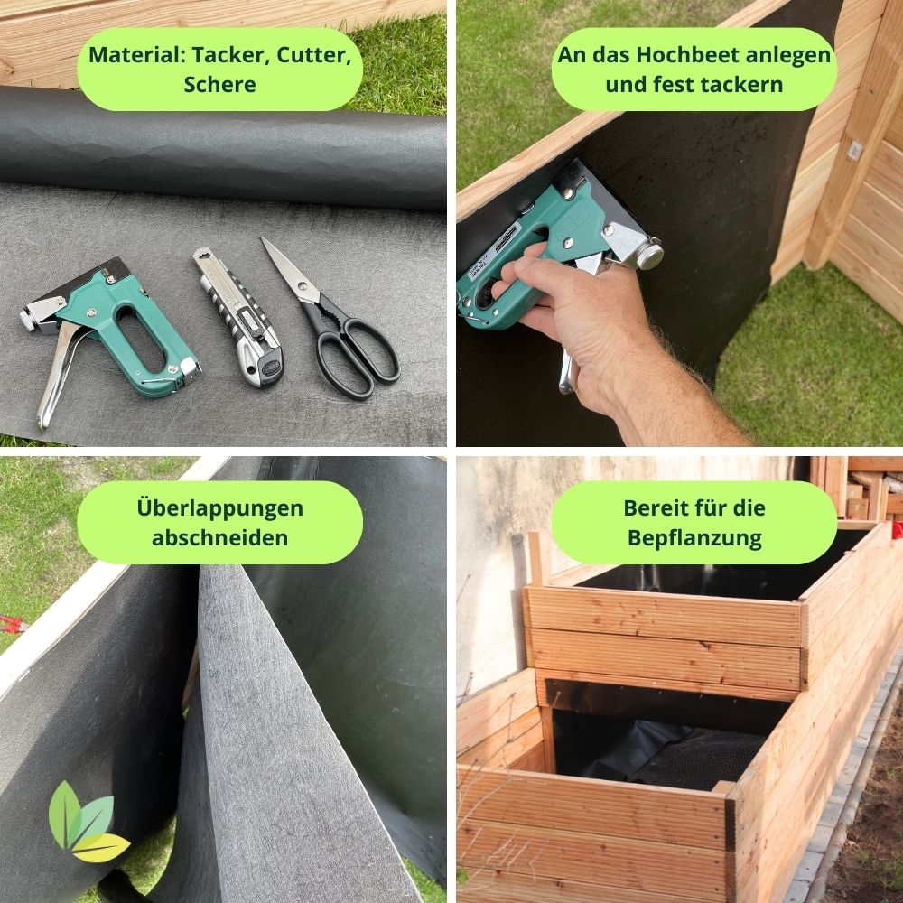 Der Einbau wird erklärt: Einfach antackern