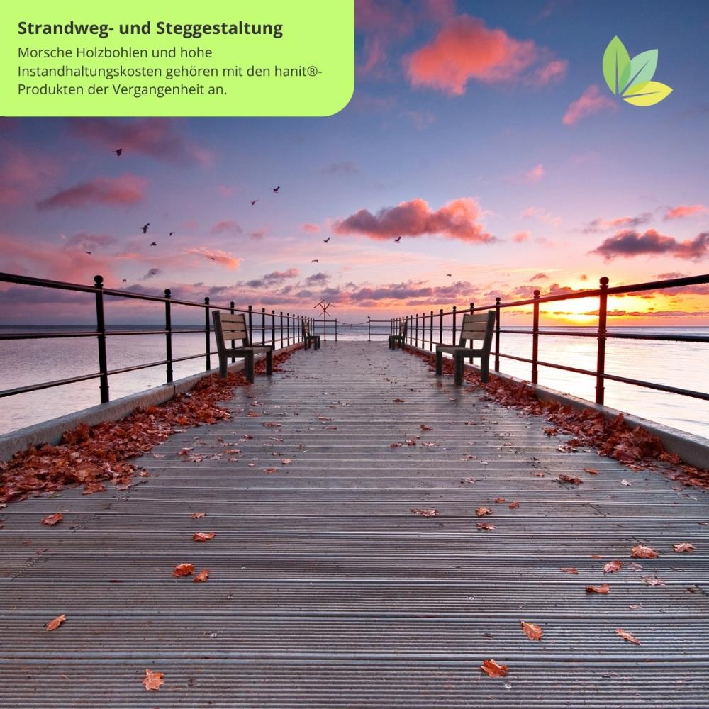 Strandweg und Steggestaltung einfach gemacht: optisch wie Holz
