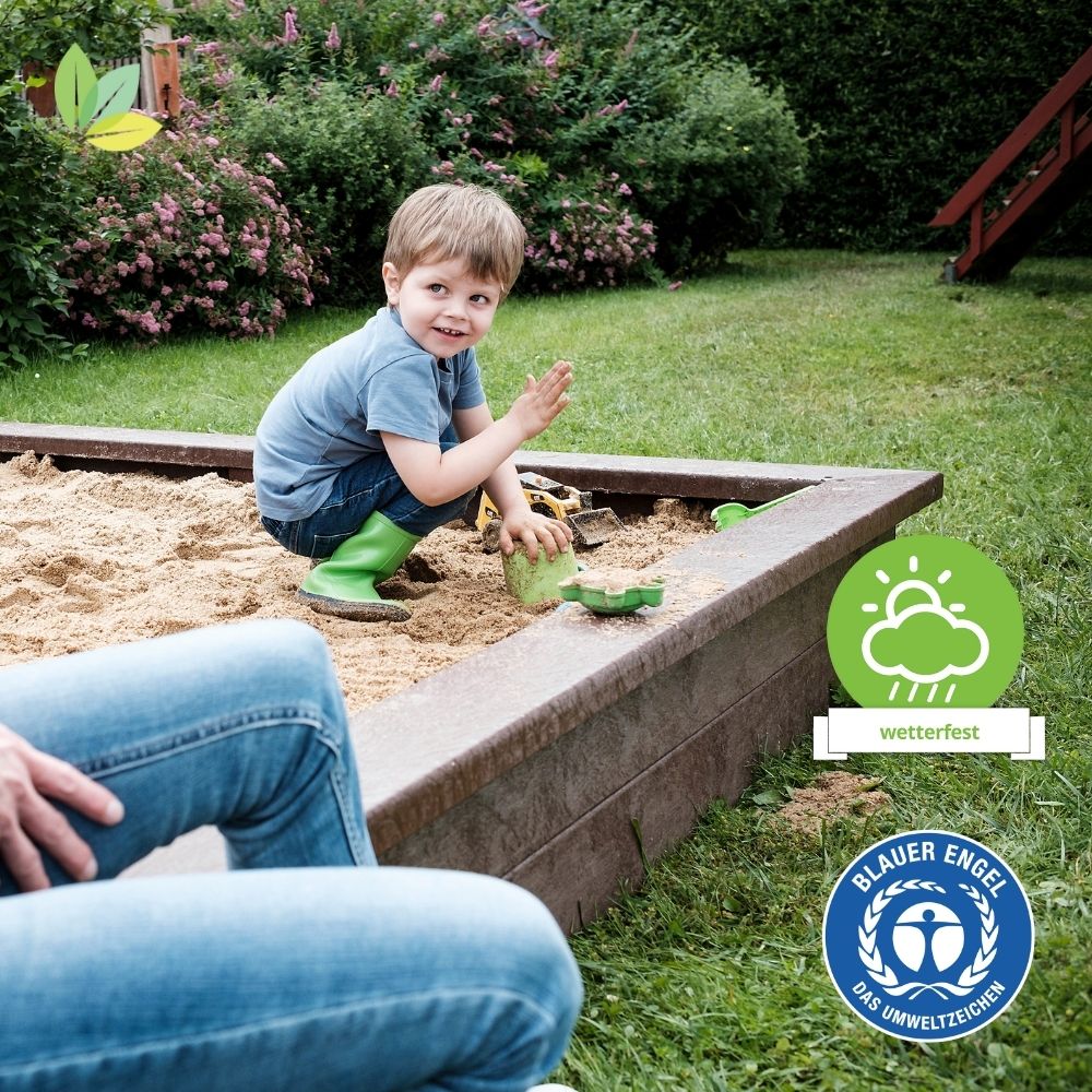 Der hanit Recyclingkunststoff ist mit dem Blauen Engel ausgezeichnet