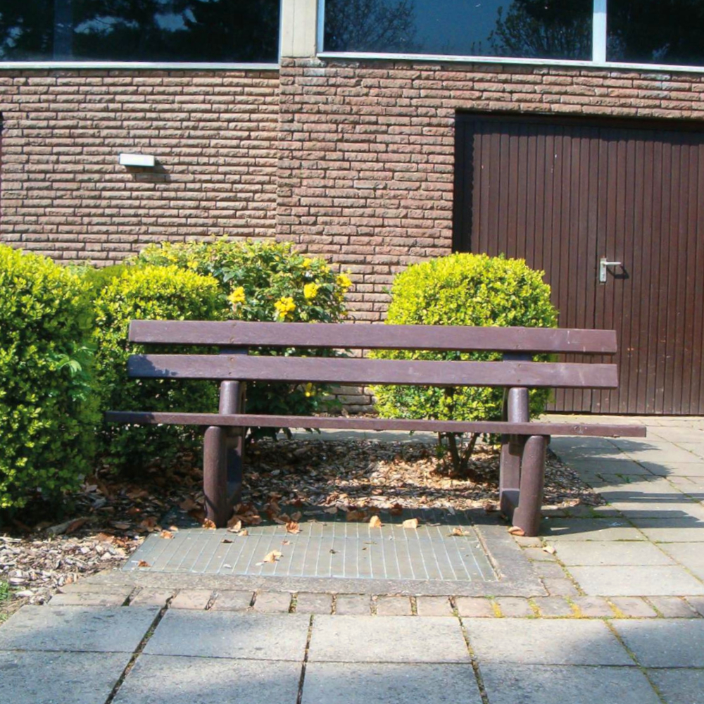 hanit® Gartenbank TIVOLI, 150 x 70 x 80cm, braun