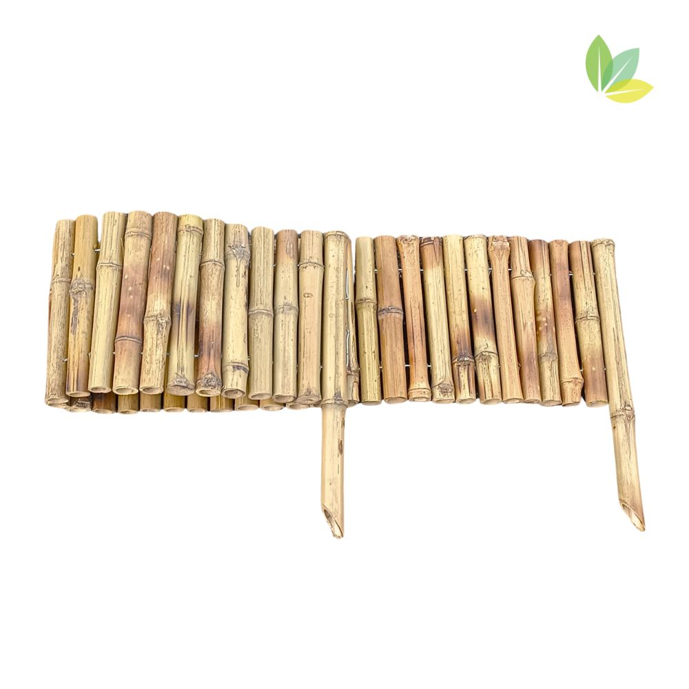 Bambus Beetumrandung hell (Cendani), 20/35cm x 100cm x Ø 2-4cm (5er Pack)