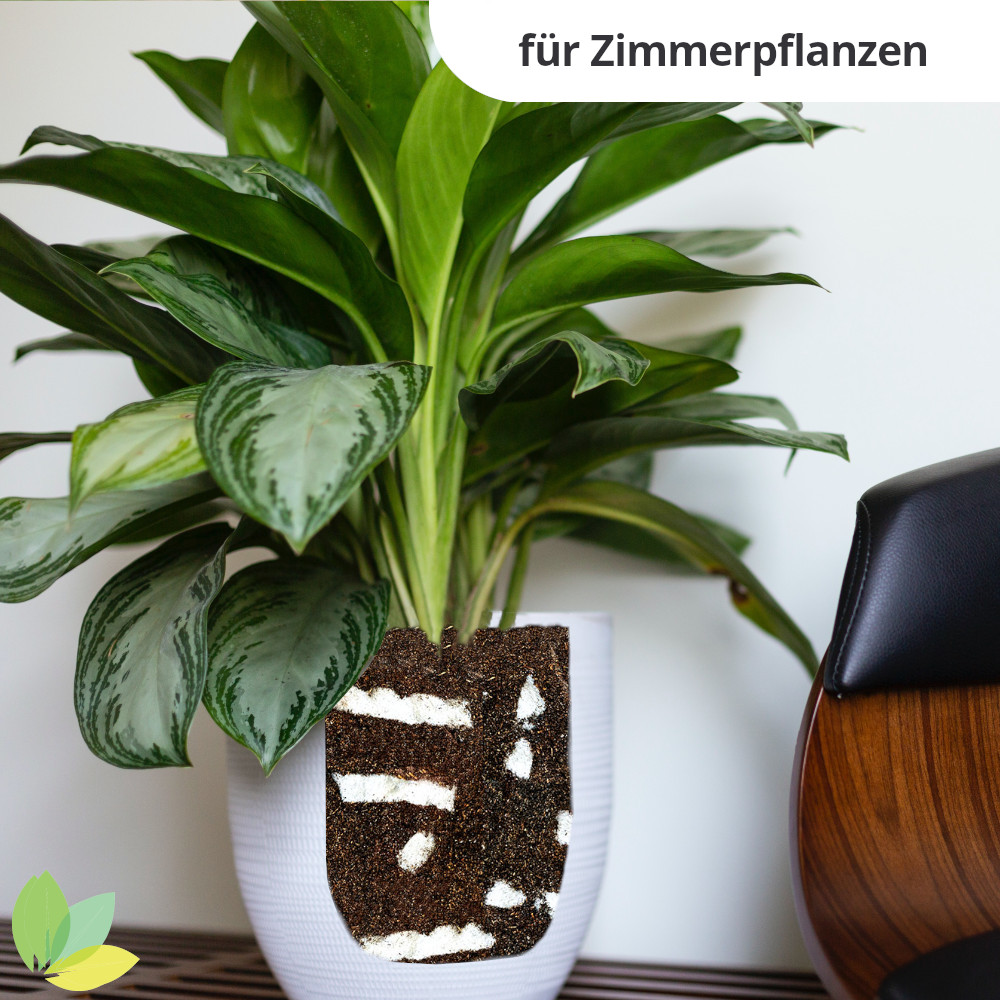 TerraSponge Wasserspeichervlies, Bewässerungsvlies-Streifen unter Erde von Zimmerpflanzen gemischt