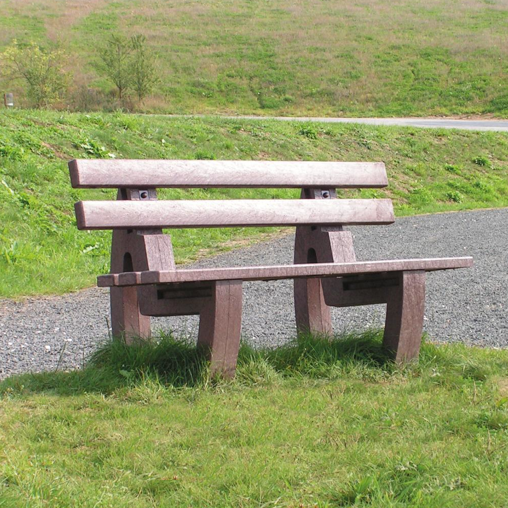 hanit® Gartenbank SUTTON, Parkbank aus Recyclingkunststoff