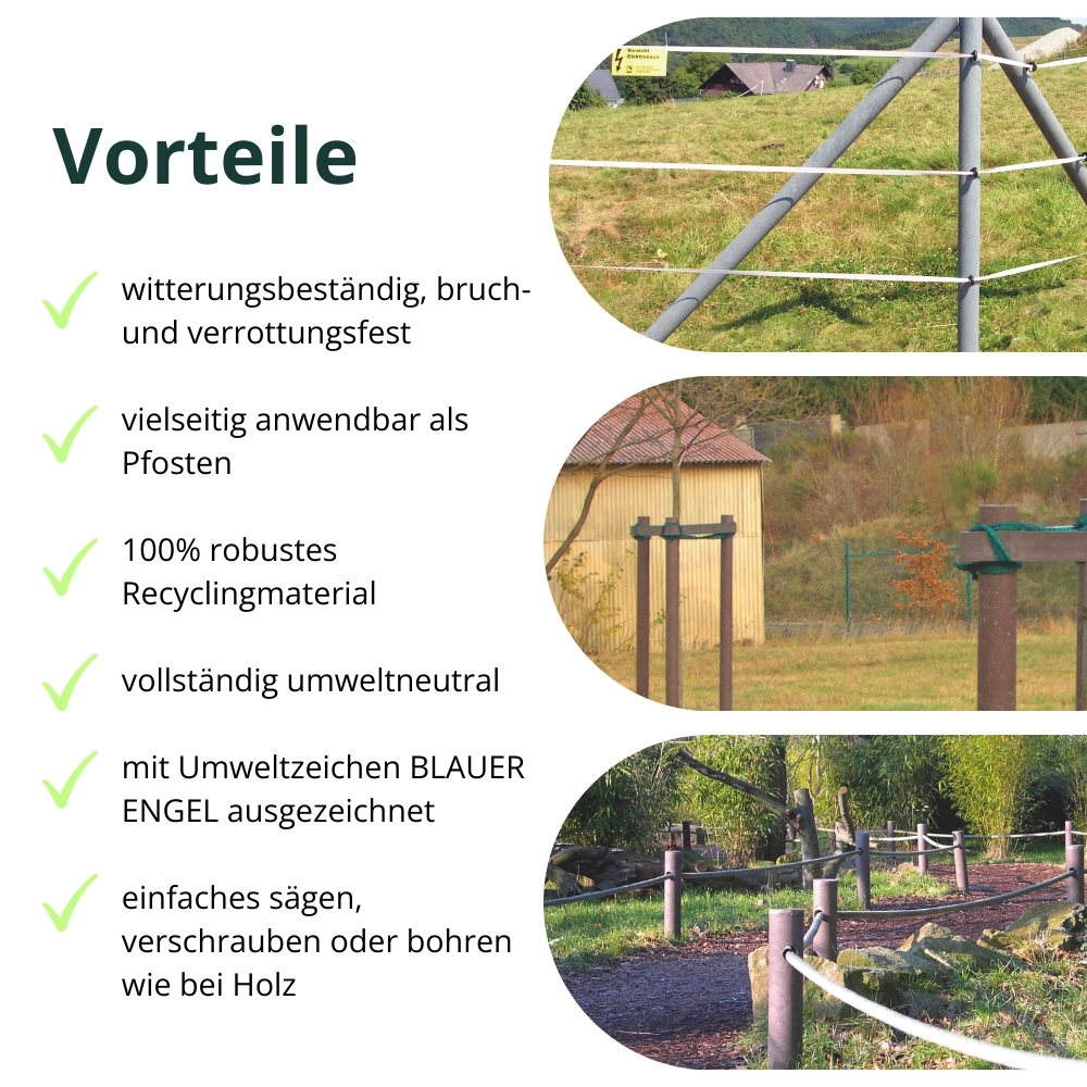 Vorteile der Recyclingpfähle aus hanit