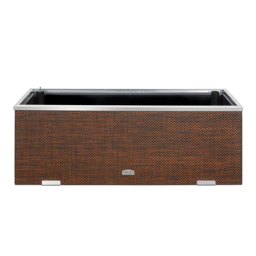 Dunkelgrauer Pflanzkübel 125cm bepflanzt