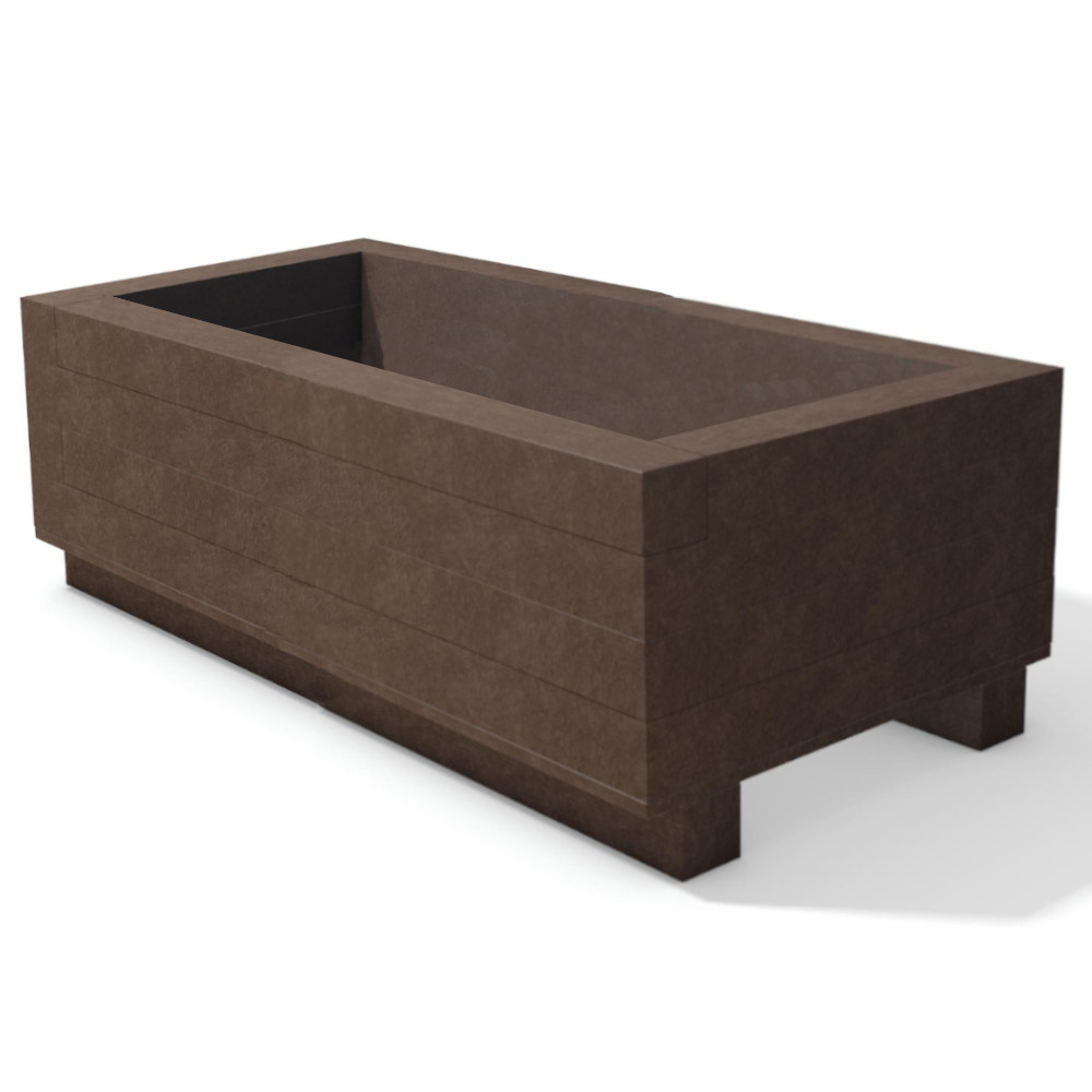 IBERIS 1 Blumenkübel aus hanit®, 70 x 110 x 47cm, braun