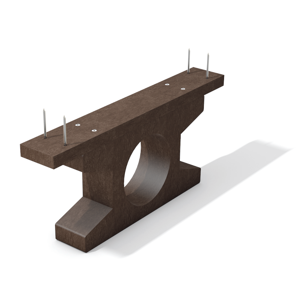 Brauner Bodenanker mit Schrauben ohne Bank