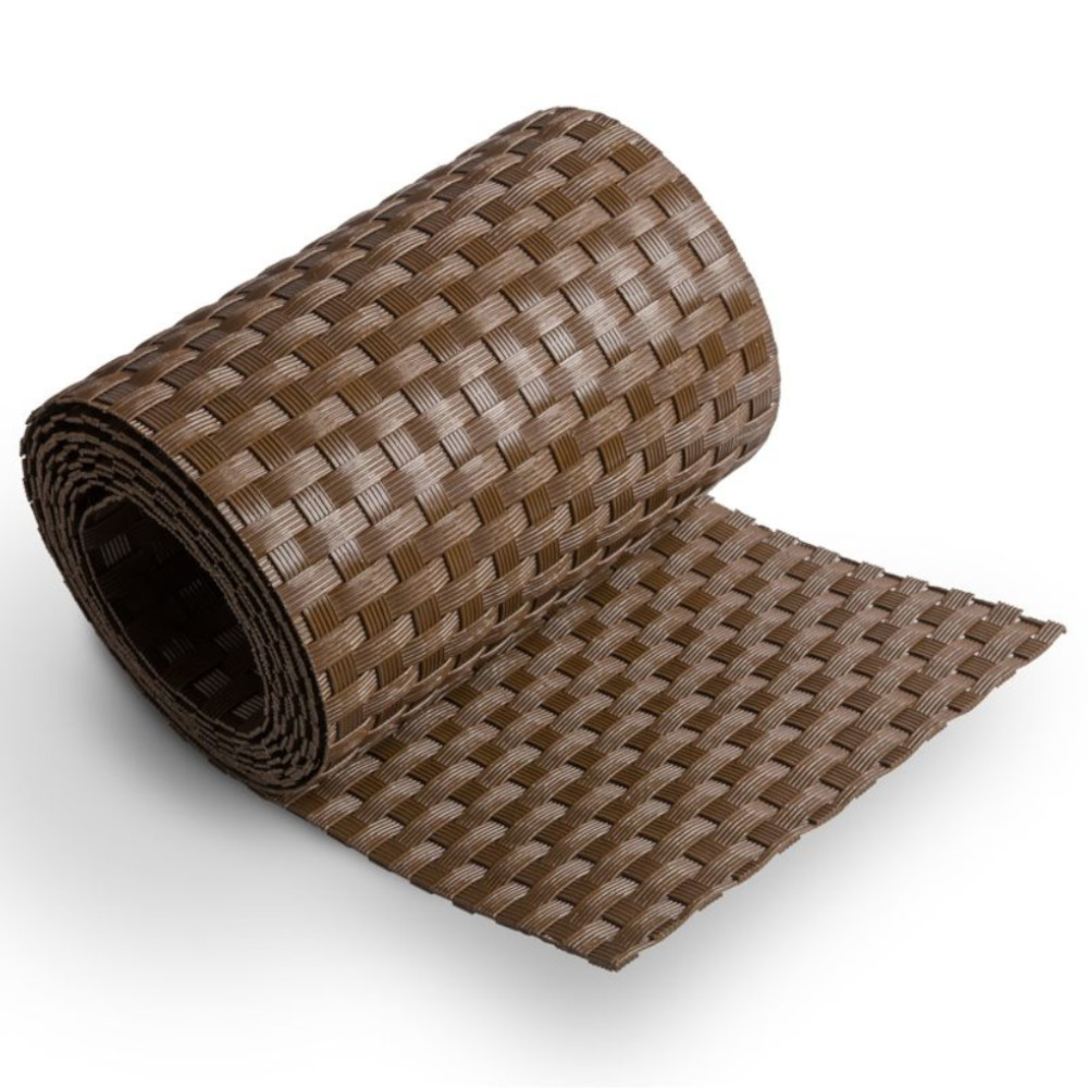 Rattan Sichtschutz-Streifen 255cm x 19cm, inklusive Clips, braun - VORBESTELLUNG