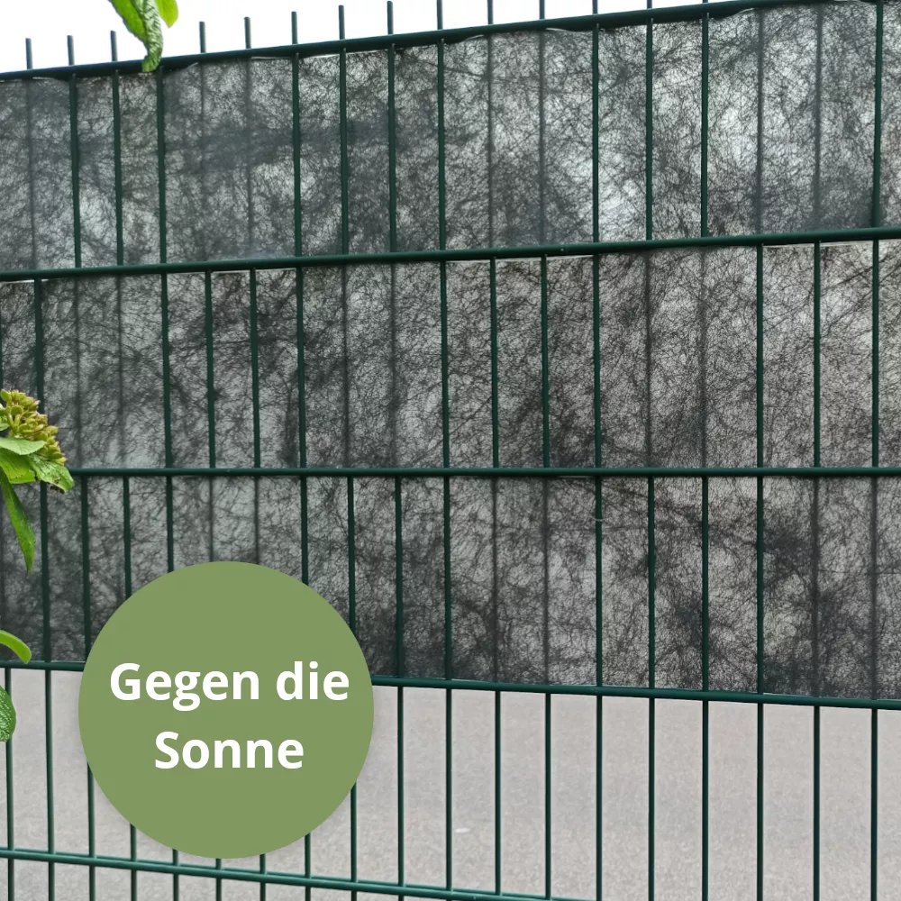 Sichtschutz für Doppelstabmattenzaun, 19cm x 50m, hellgrau