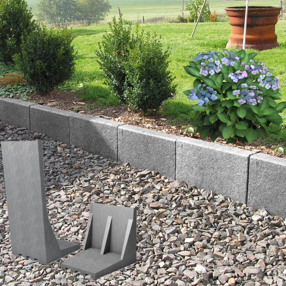 L-Steine als Beetkante