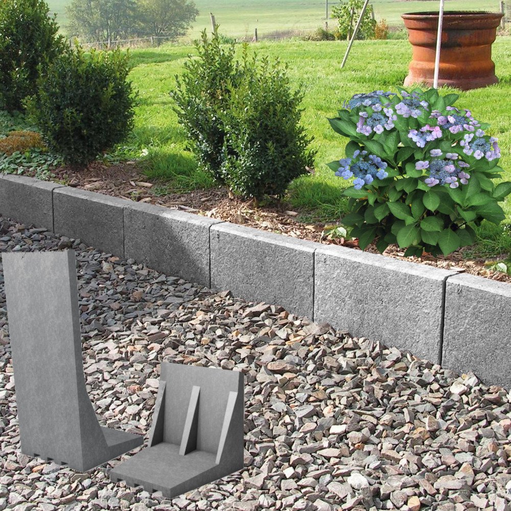 L-Steine als Beetkante