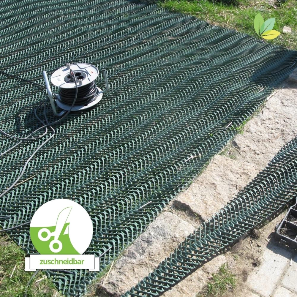GrassProtecta® Standard, befahrbares Rasengitter aus Kunststoff, 1,2kg/m², 2 x 20m