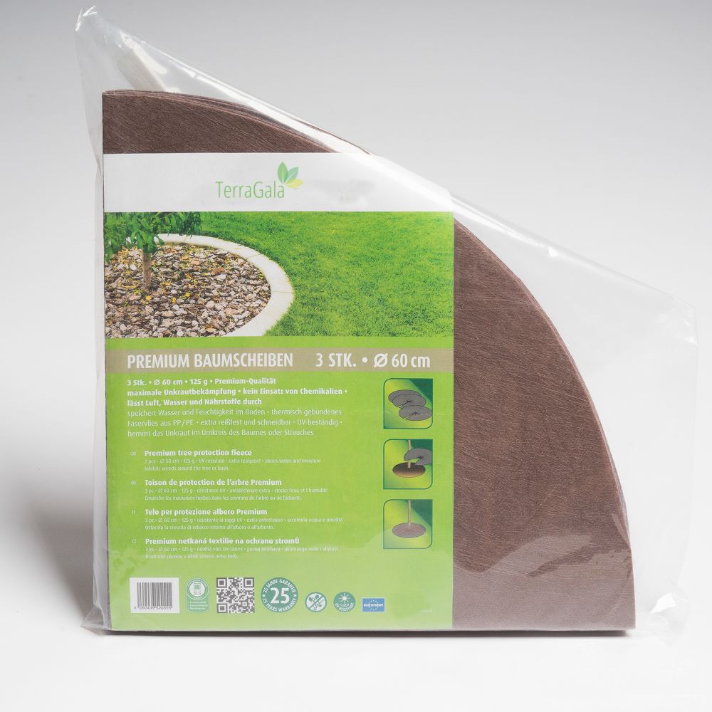 Baumscheiben in Verpackungsbeutel