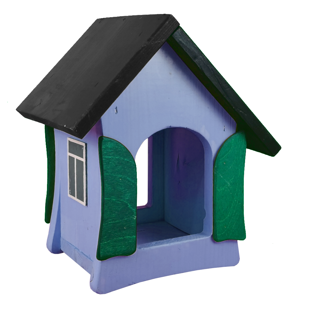 blaues Vogelhäuschen