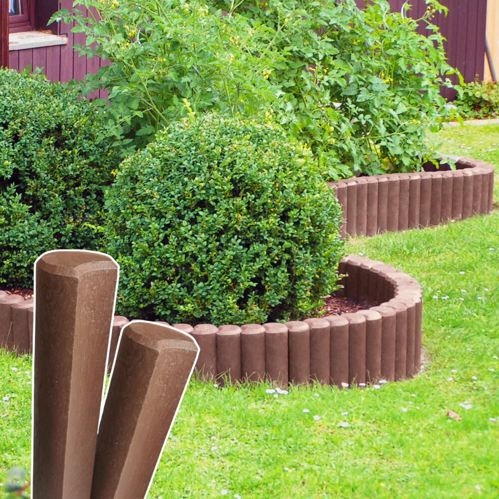 Palisaden aus hanit Recyclingkunststoff - Beetumrandung
