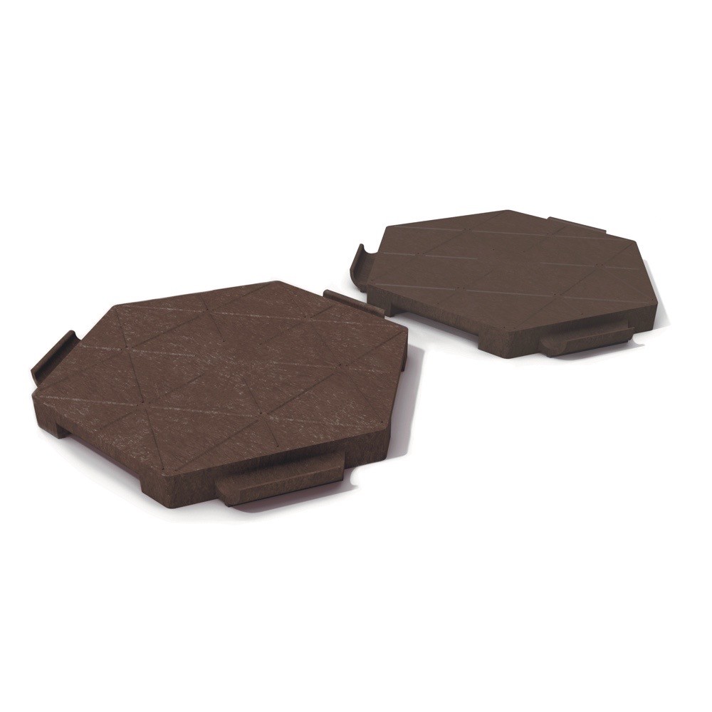 Eventboden aus hanit®, 46 x 40 x 4cm, braun