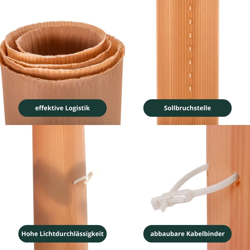 TUBEX Nature Wuchshüllen, biologisch abbaubar, 1,2m, Ø 80-120mm