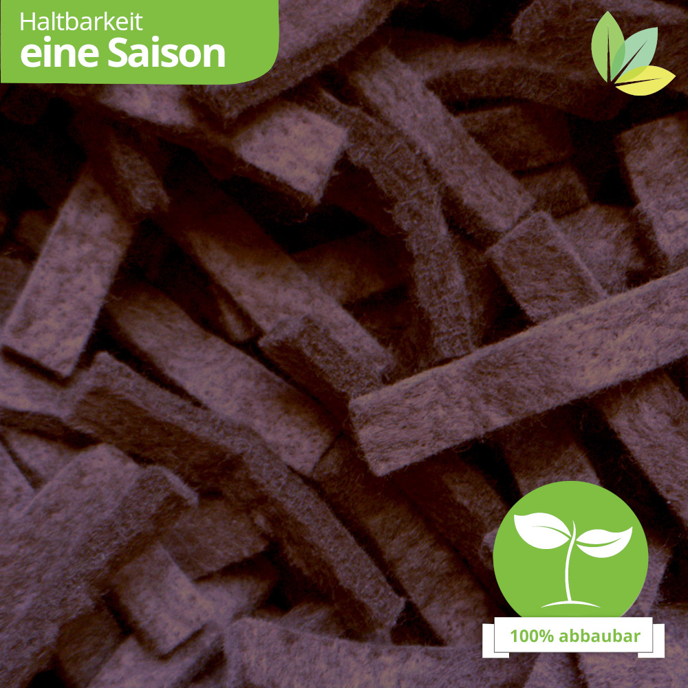 Haltbarkeit des Wasserspeichervlieses ist ca. eine Saison