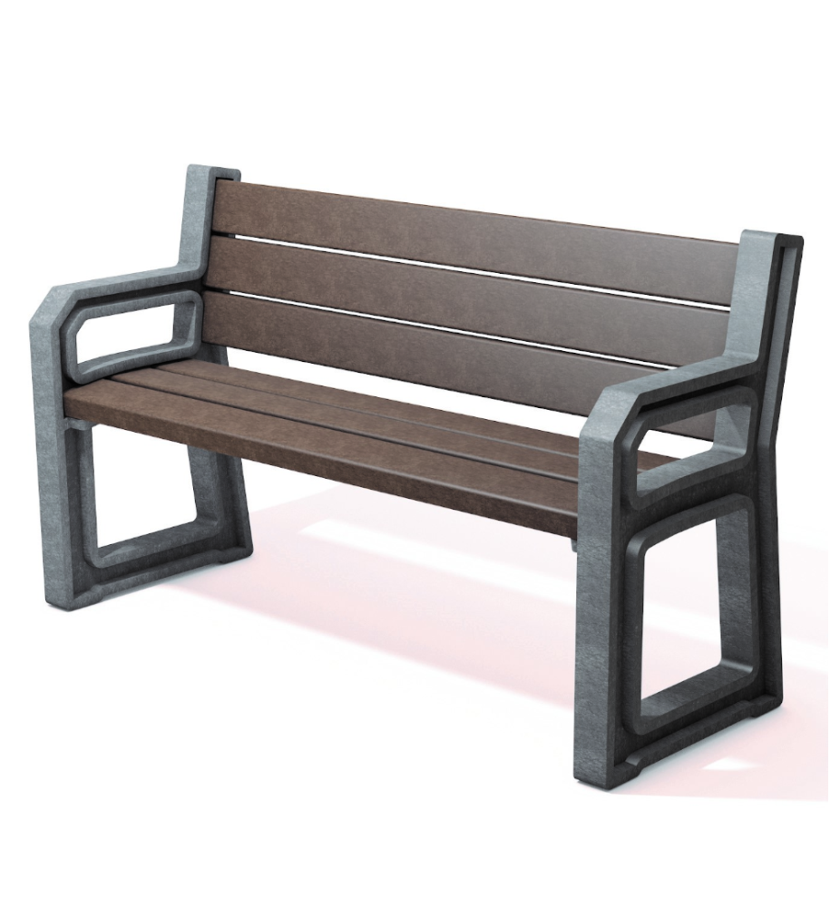 hanit® Seniorenbank TARLO, 160 x 57 x 95cm, braun