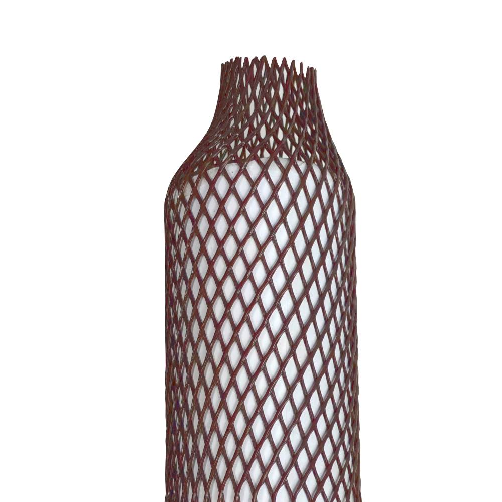 Netzschutzschlauch braun auf weissem Gegenstand