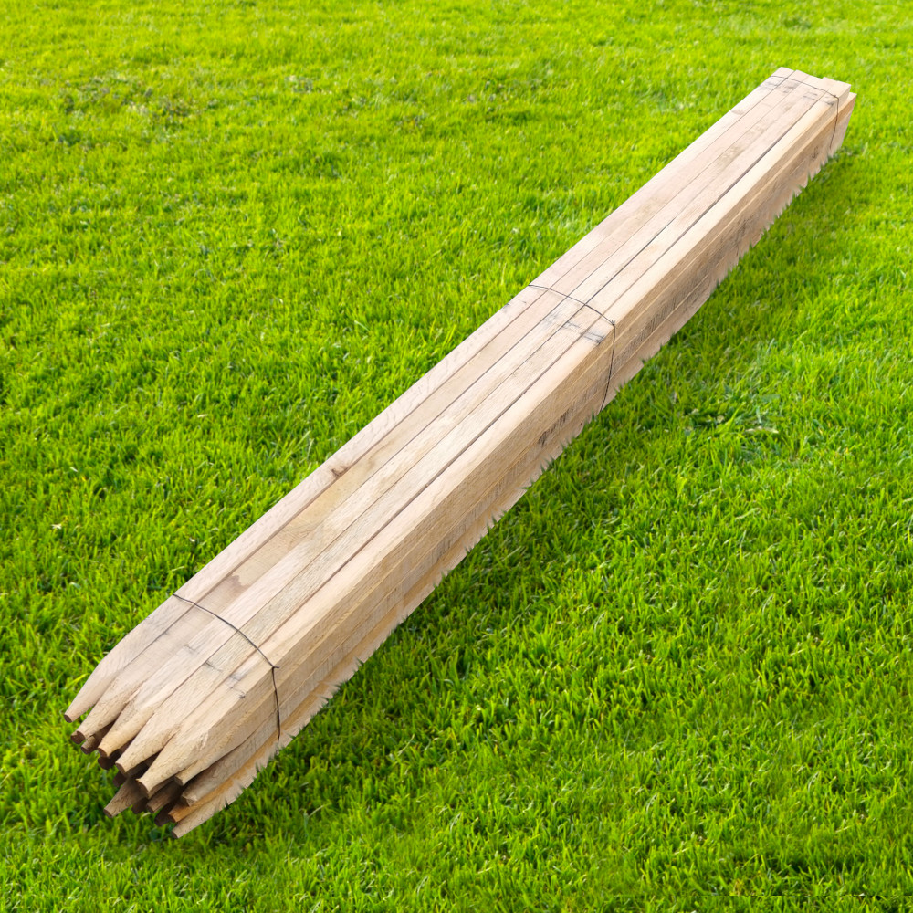 Hartholzpfähle verpackt