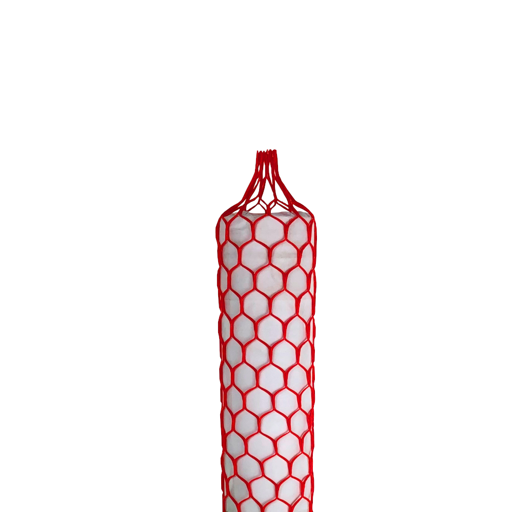 Netzschlauch rot PREMIUM, Ø 6-13mm, Oberflächenschutznetz 50m Netzschutzschlauch rot auf weissem Gegenstand