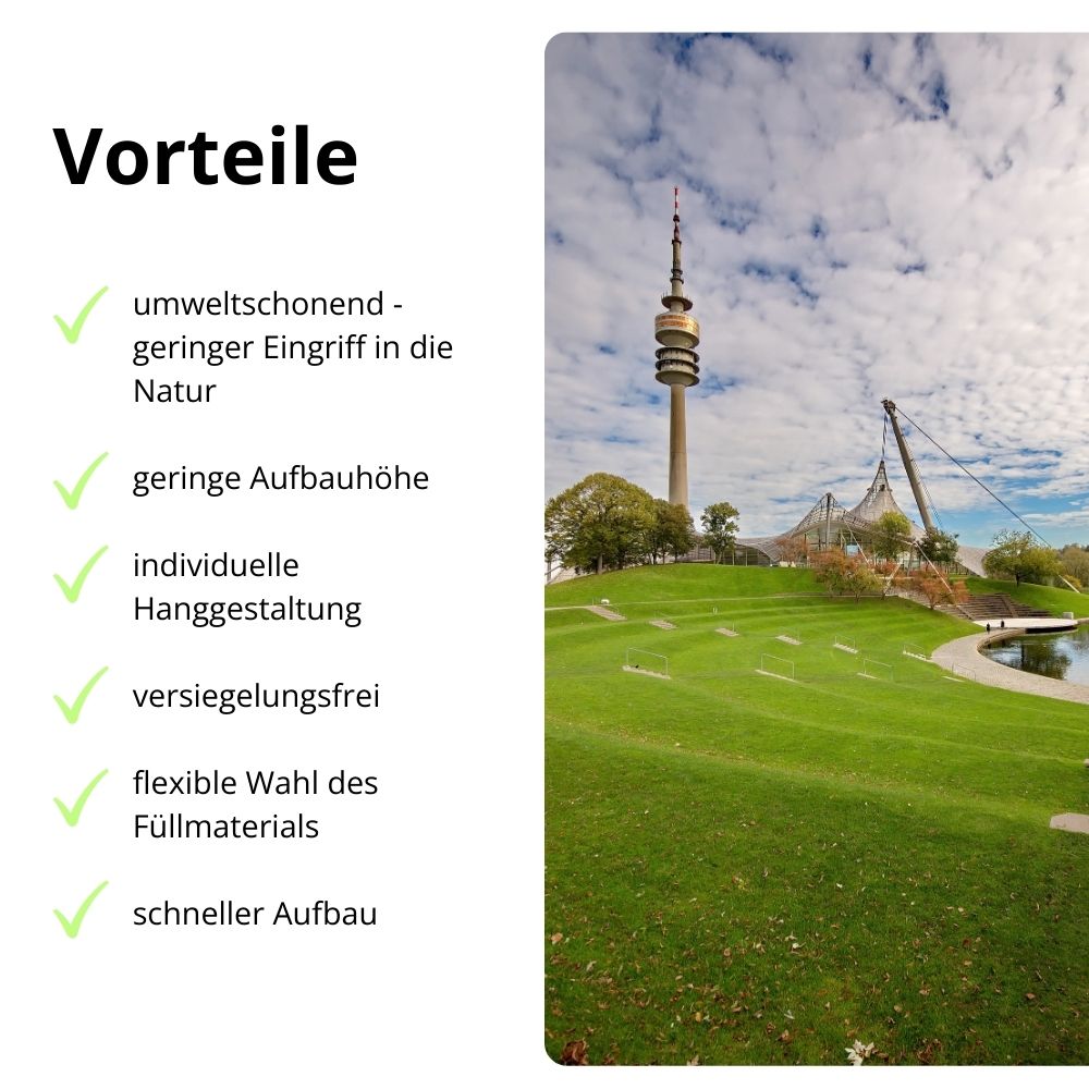 Vorteile der Hangsicherung mit Geozellen